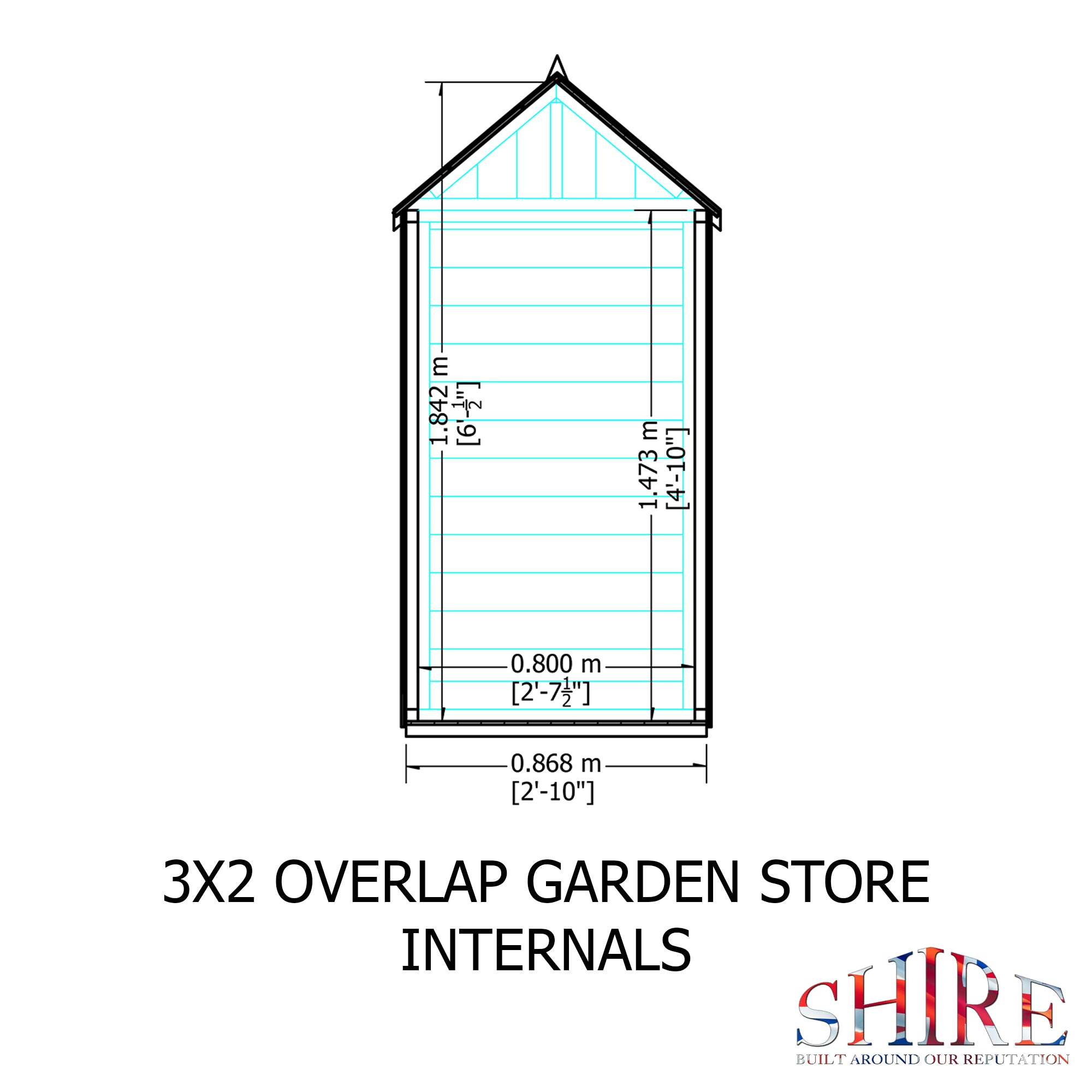 Shire Overlap 2ft x 3ft Tool Store