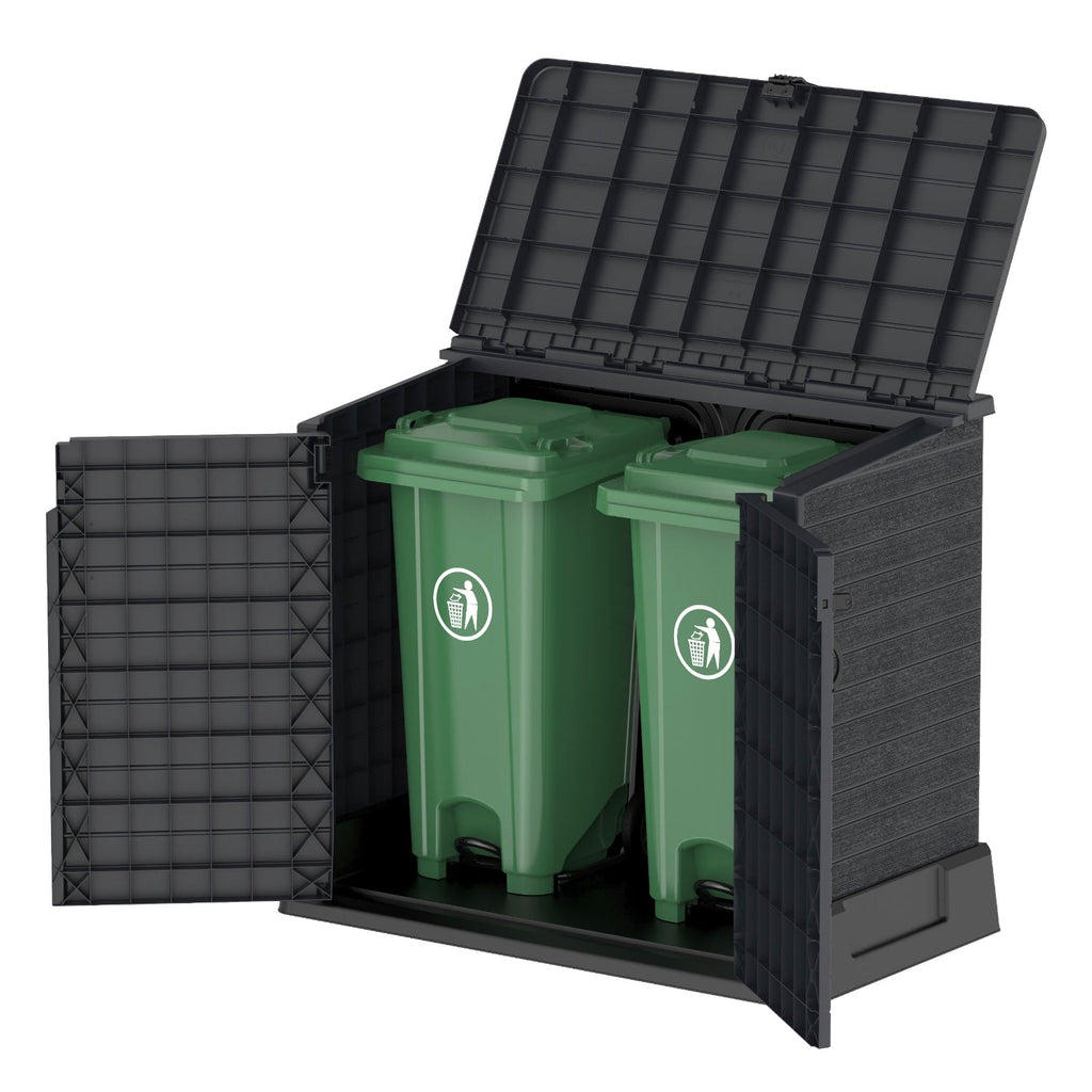 Duramax StoreAway Cedargrain Plastic Garden Storage Box - 850L - Grey