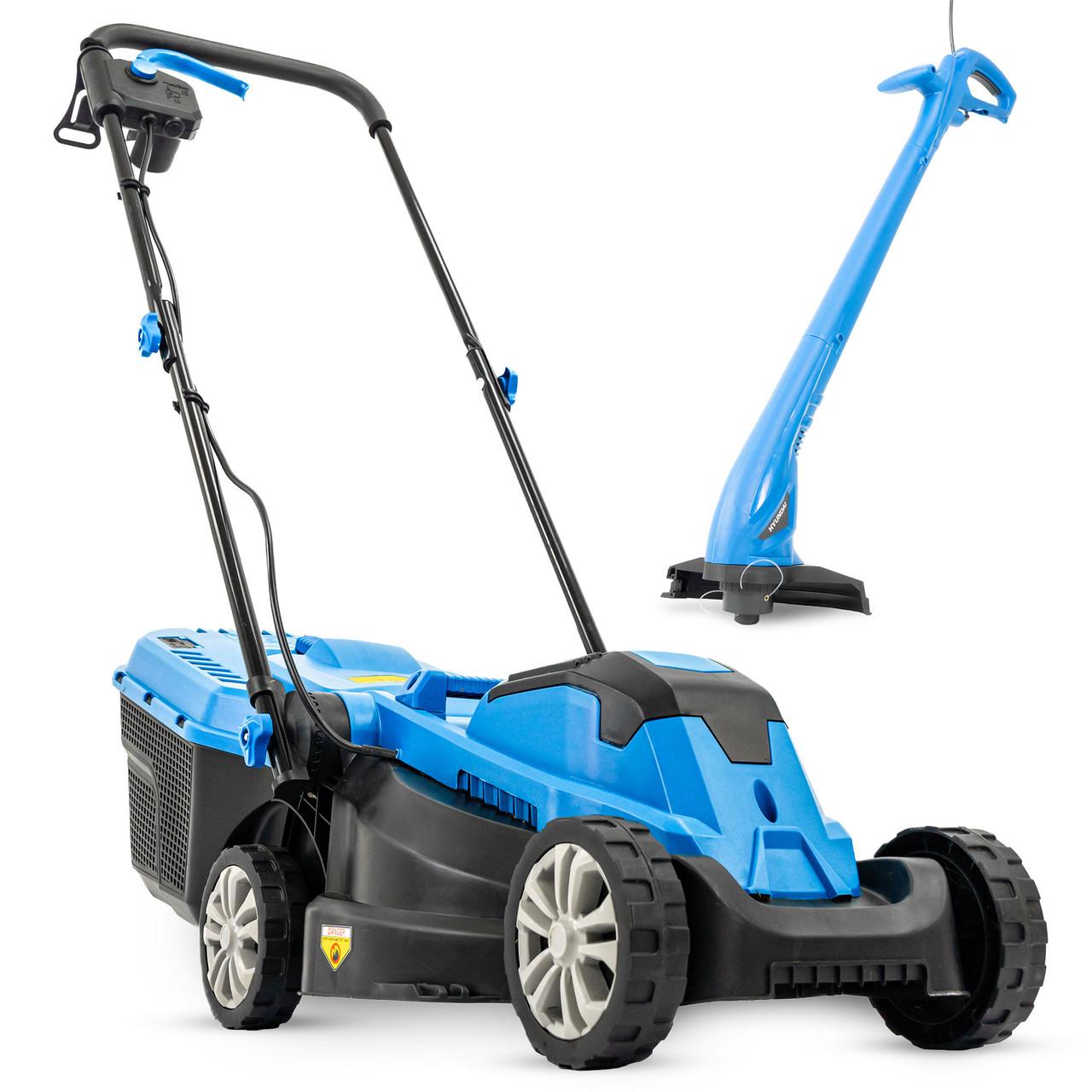 Hyundai HYM3313EGT Electric Lawn Mower & Grass Trimmer Kit