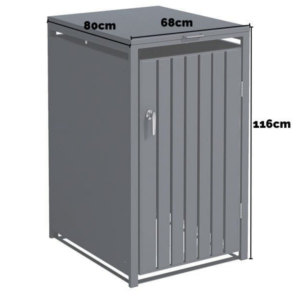 Wood Effect Wheelie Bin Storage - Single Bin Store